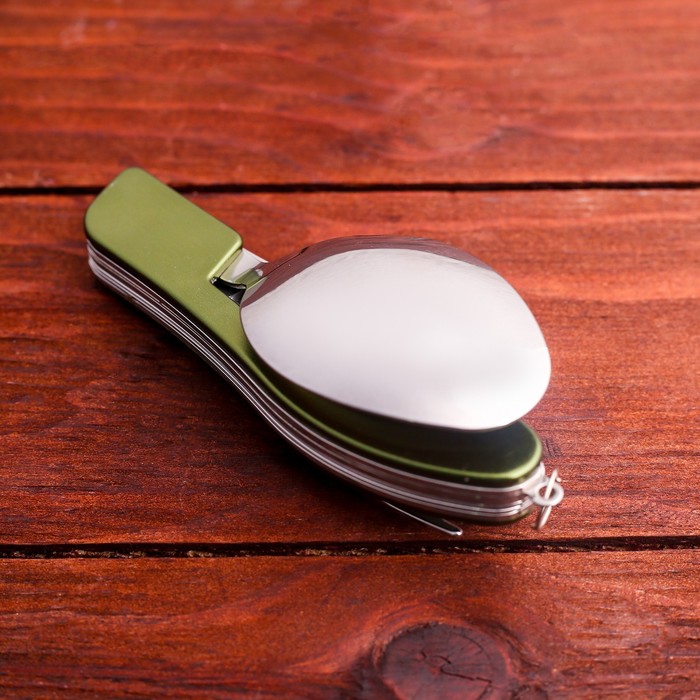 Набор туриста 3 в 1 рукоять зеленая фигурная