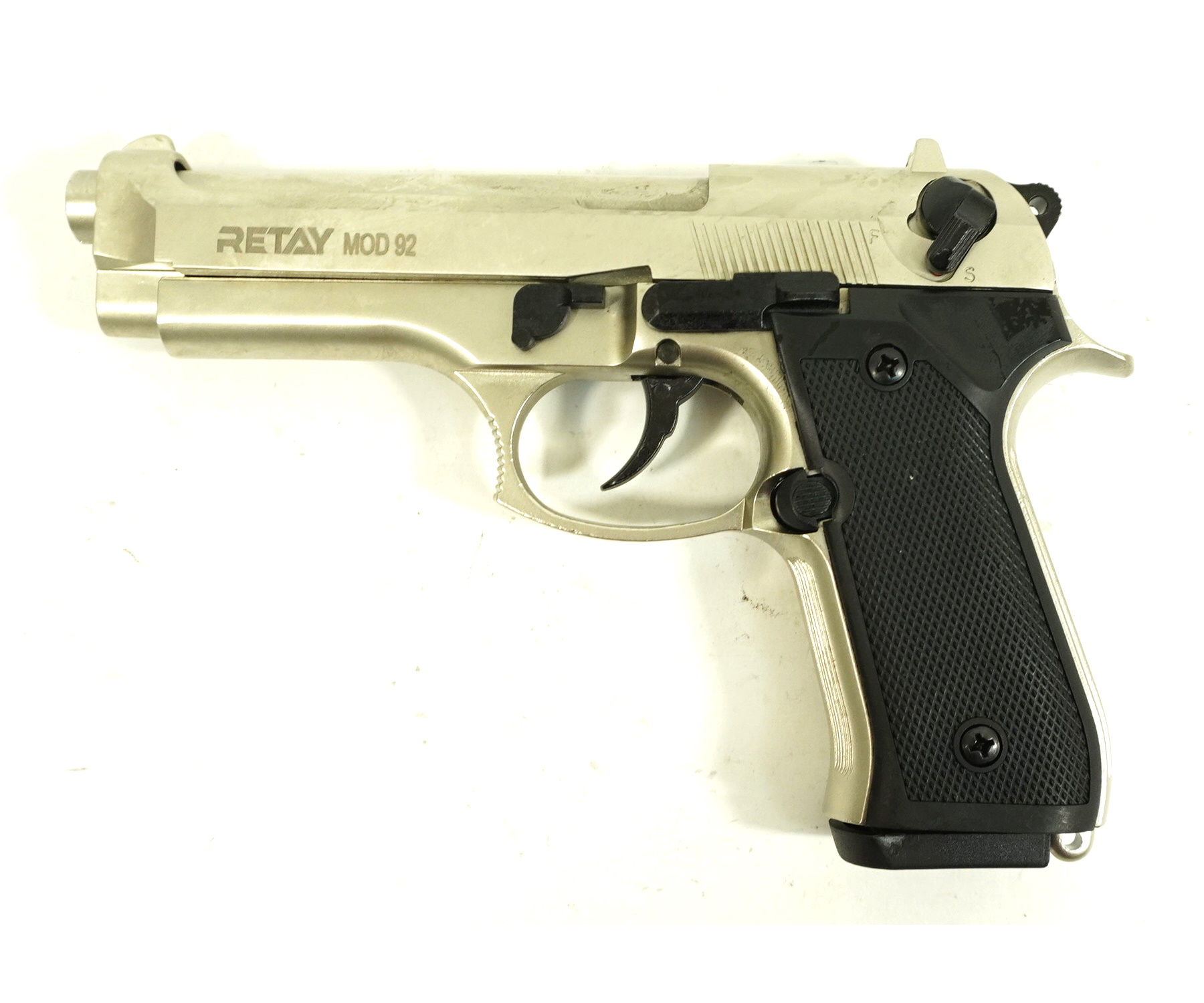 Пистолет охолощенный Retay MOD92 (Beretta 2), к.9мм (сатин.)